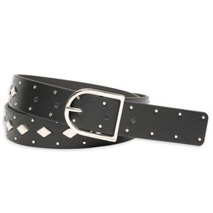 No Boundaries Black Belt with Silver Accents